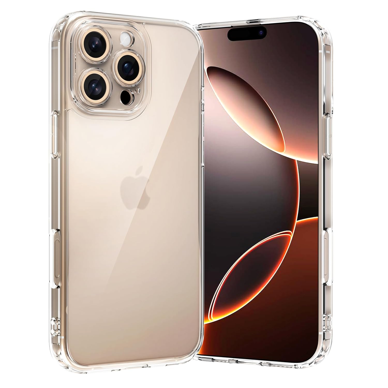 Sounce iPhone 16 Pro Case Cover with Ultra-Hybrid Crystal Clear | Camera Protection Bump | Shockproof Design | Hard Clear Back | Bumper Case Cover for iPhone 16 Pro (Transparent)