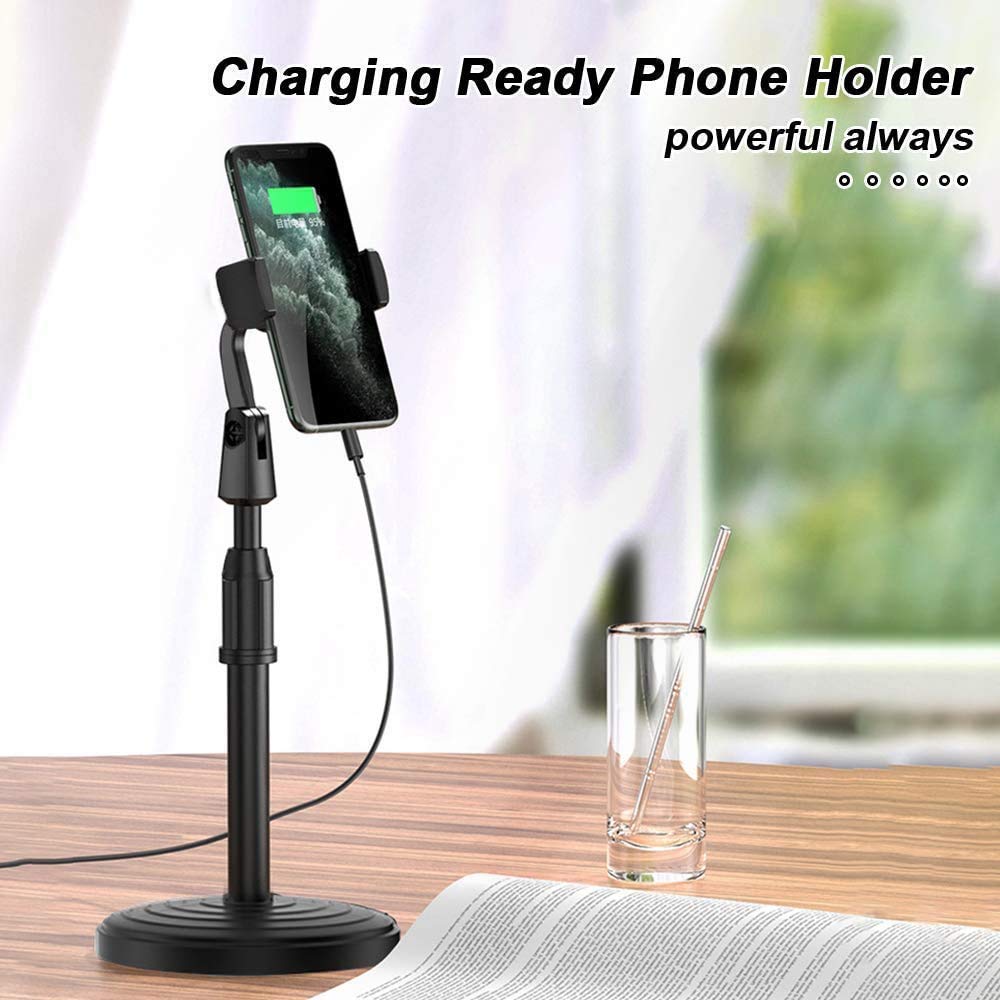 Sounce Phone Stand Height Angle Adjustable Cell Phone Stand Phone Holder for Desk Compatible with OnePlus Redmi Samsung Mi Oppo Vivo iPhone12 Mini 11 Pro Xs Xr X 8 7 Plus, All Smartphones (Black)