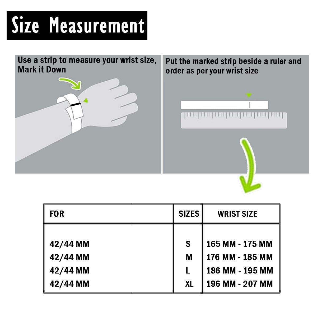Sounce Watch Strap for Men and Women 0.78 inches Width (Black - 3.93 inches Length)