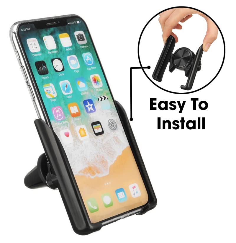 Sounce Car Phone Mount, Air Vent Cell Phone Holder for Car, Universal Car Phone Holder Cradle Compatible with All Smartphones