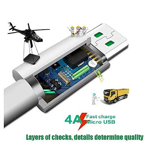 Sounce Flash/Super VOOC Micro USB 7 Pin Data Sync Fast Charging Cable Compatible for Oppo Reno/Oppo F9 PRo/ F11 pro Upto 4Amp for All Oppo Smartphones