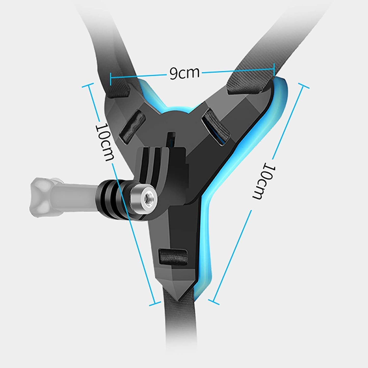 Sounce Fixing Bracket Motorcycle Helmet Chin Fixing Holder Integrated Helmet Belt for Sports Action Camera for Gopro Hero 8/Hero 7/Hero 6/Hero 5/Yi/SJ Cam