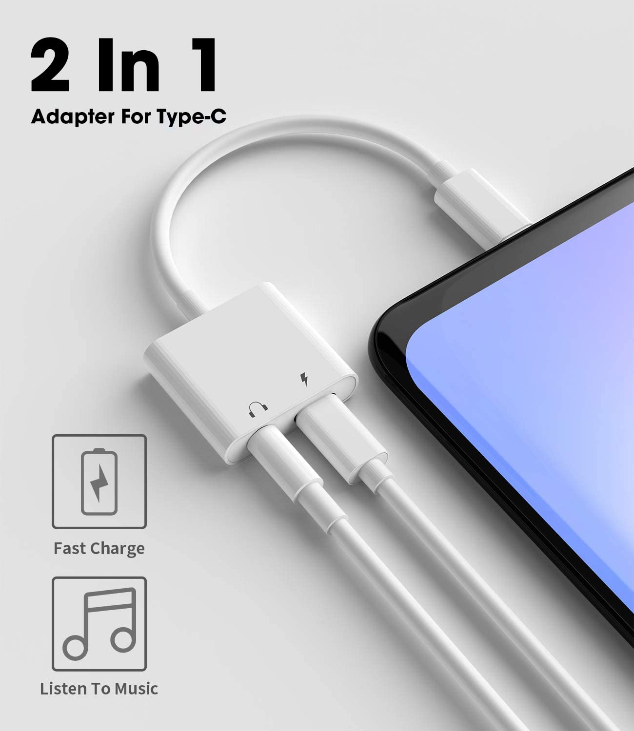 Source Type C to Headphone Jack Adapter with 3.5mm Aux Audio and Type C Charger Dongle Converter USB-C and Earphone for Google Pixel 4 4XL 3 3XL 2 2XL, Samsung Note 10, iPad Pro 2020 2019 2018 & More