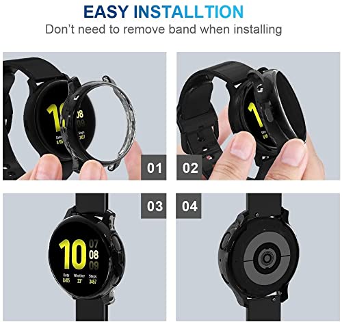 Sounce Soft TPU Front Protection Case Cover for Samsung Galaxy Watch Active 2 44mm Smart Watch (Flexible/Silicone)