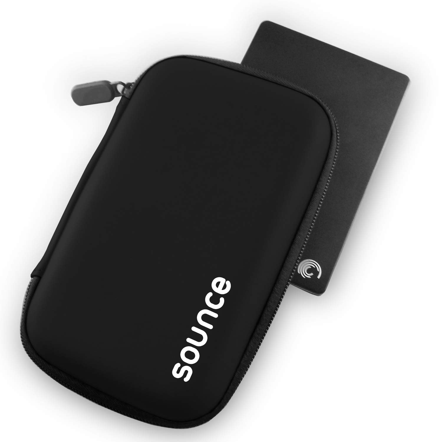 Sounce Hard Disk Drive Pouch case for 2.5" HDD Cover WD Seagate Slim Sony Dell Toshiba (Black)