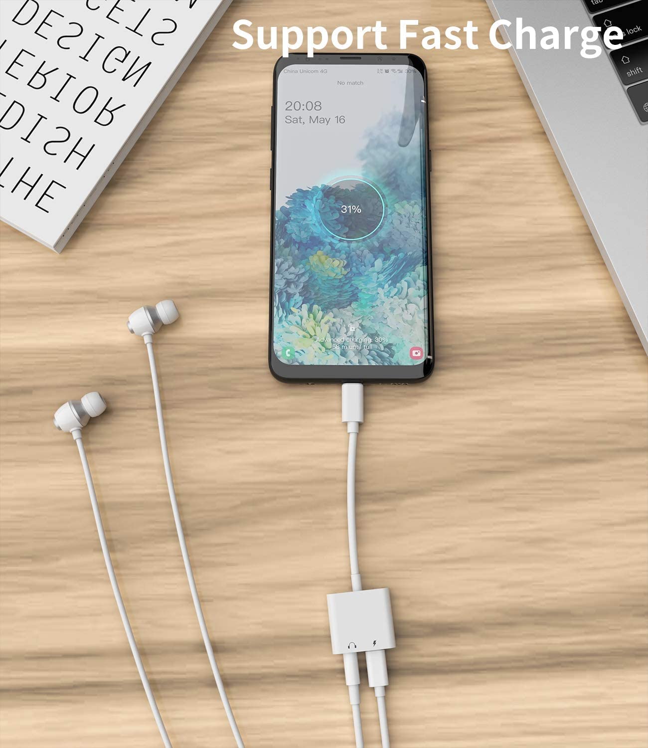 Source Type C to Headphone Jack Adapter with 3.5mm Aux Audio and Type C Charger Dongle Converter USB-C and Earphone for Google Pixel 4 4XL 3 3XL 2 2XL, Samsung Note 10, iPad Pro 2020 2019 2018 & More
