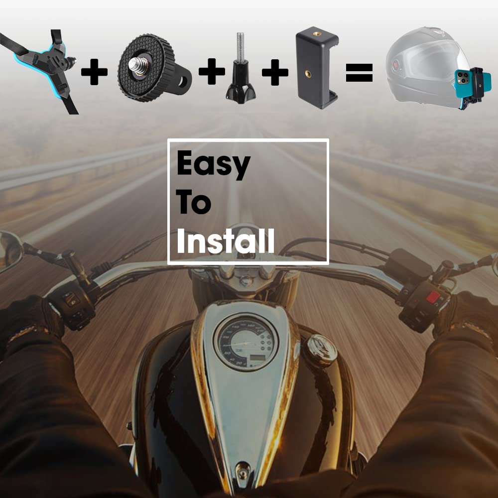 Sounce Fixing Bracket Motorcycle Helmet Chin Fixing Holder Integrated Helmet Belt for Sports Action Camera for Gopro Hero 8/Hero 7/Hero 6/Hero 5/Yi/SJ Cam