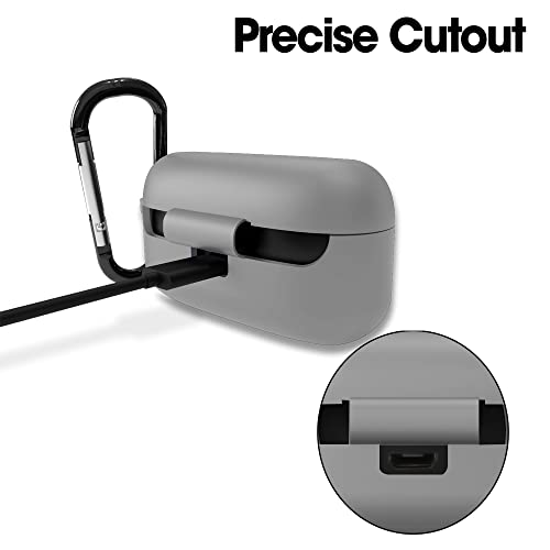 Sounce Silicone Protective Case Cover for Boat Airdopes 121v2 / Boat Airdopes 121, Anti Fall Anti Dust, with Hook Earphone Case