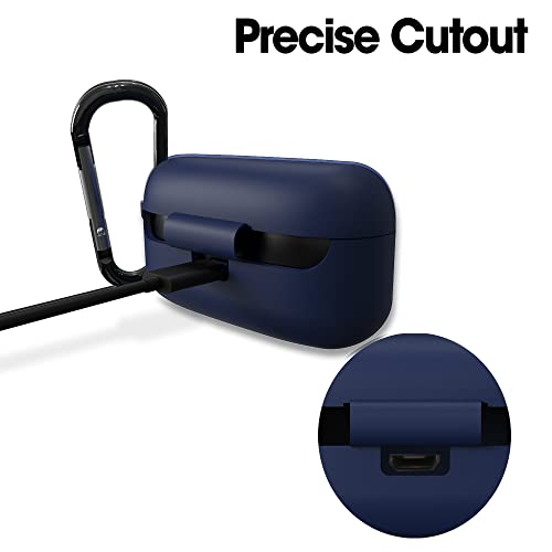 Sounce Silicone Protective Case Cover for Boat Airdopes 121v2 / Boat Airdopes 121, Anti Fall Anti Dust, with Hook Earphone Case