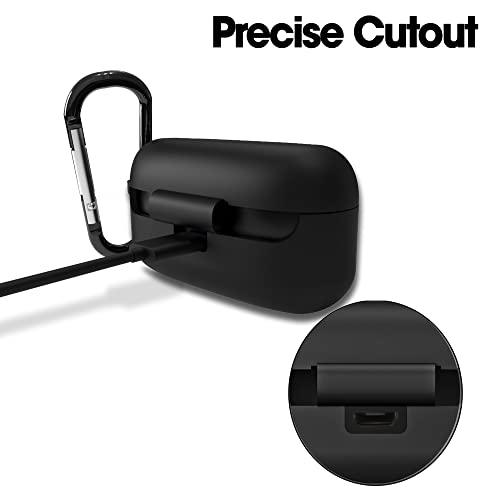 Sounce Silicone Protective Case Cover for Boat Airdopes 121v2 / Boat Airdopes 121, Anti Fall Anti Dust, with Hook Earphone Case