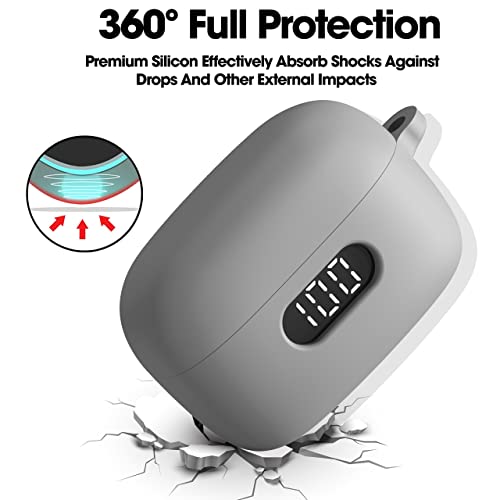 Sounce Earphone Case Cover for Boat Airdopes 121 Pro, Soft Silicone Skin Case Cover Shock-Absorbing Protective Case with Keychain [Front LED Visible