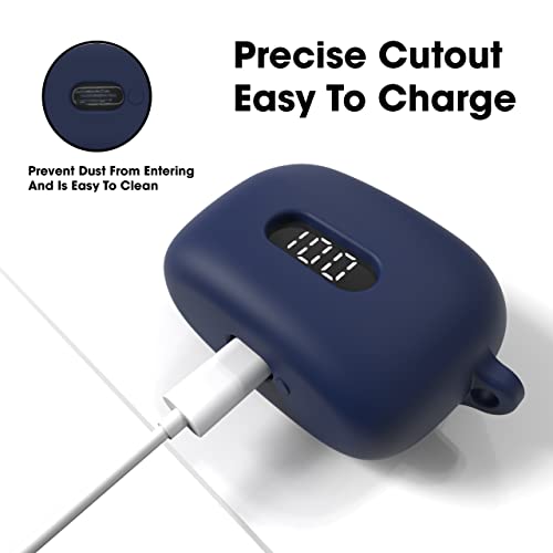 Sounce Earphone Case Cover for Boat Airdopes 121 Pro, Soft Silicone Skin Case Cover Shock-Absorbing Protective Case with Keychain [Front LED Visible