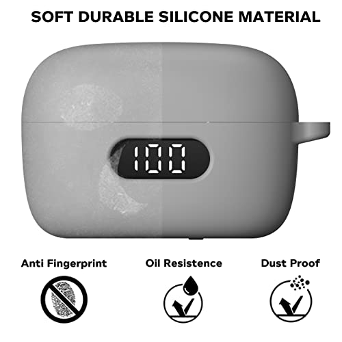 Sounce Earphone Case Cover for Boat Airdopes 121 Pro, Soft Silicone Skin Case Cover Shock-Absorbing Protective Case with Keychain [Front LED Visible
