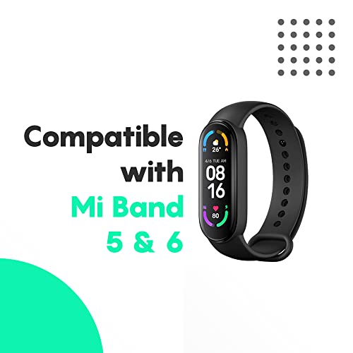 Sounce Adjustable Band Strap Compatible for Xiaomi Mi Band 5/ Mi Band 6 (Not Compatible with Mi Band 3/4)