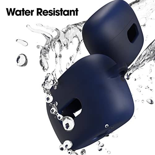 Sounce Earphone Case Cover for Boat Airdopes 121 Pro, Soft Silicone Skin Case Cover Shock-Absorbing Protective Case with Keychain [Front LED Visible