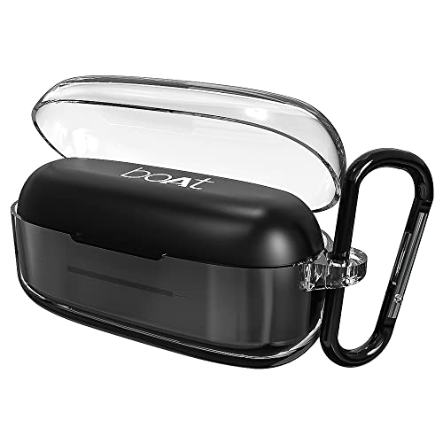 Sounce Silicone Protective Case Cover for Boat Airdopes 121v2 / Boat Airdopes 121, Anti Fall Anti Dust, with Hook Earphone Case