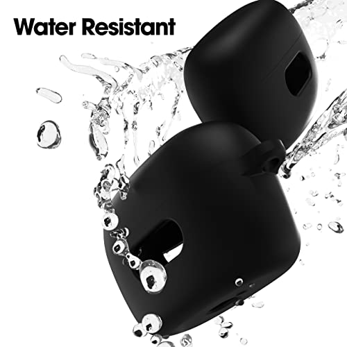 Sounce Earphone Case Cover for Boat Airdopes 121 Pro, Soft Silicone Skin Case Cover Shock-Absorbing Protective Case with Keychain [Front LED Visible