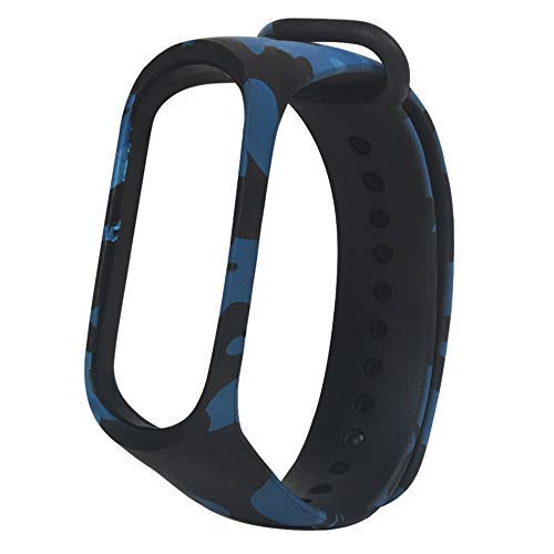 Sounce Blue & Green Camo Adjustable Watch Strap Combo for Xiaomi Mi Band 3/ Mi Band 4