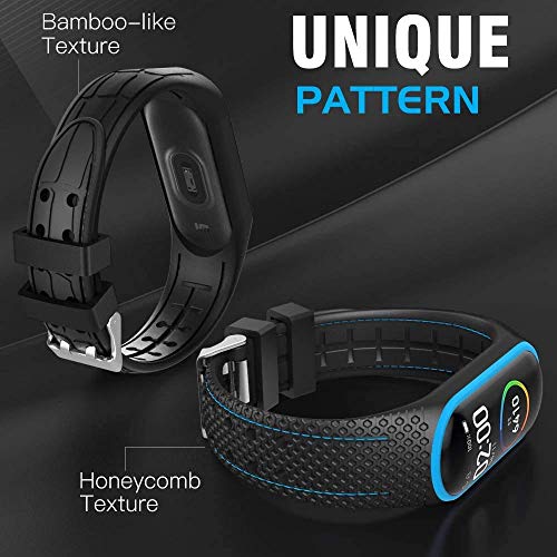 Sounce Adjustable Xiaomi Mi Band 3/ Mi Band 4 Watch Silicone Strap Band (Not Compatible with Mi Band 1/2)