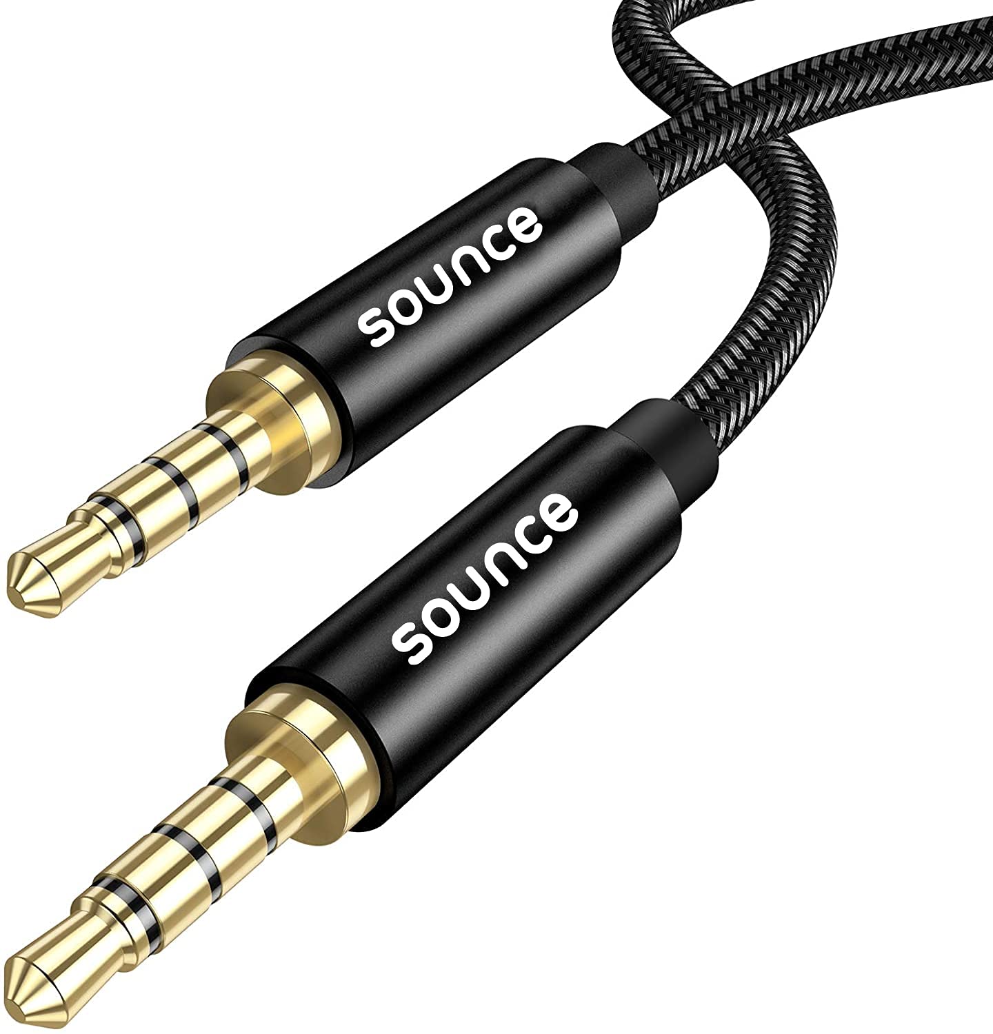 Sounce 3.5mm Audio Cable | Gold-Plated AUX Cord for Car, Home, Headphones & Speakers