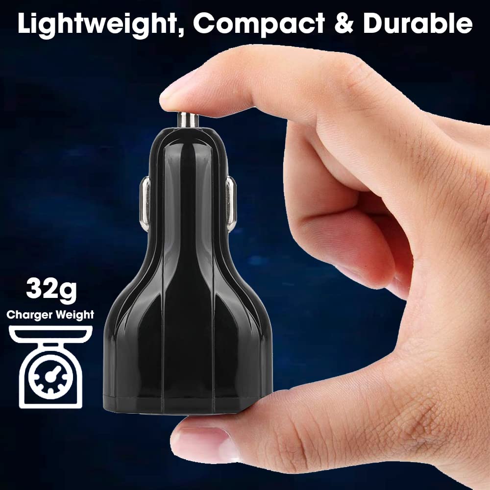 Sounce 36W Fast Car Charger | Triple Port PD & QC 3.0 Adapter for Phones & Tablets
