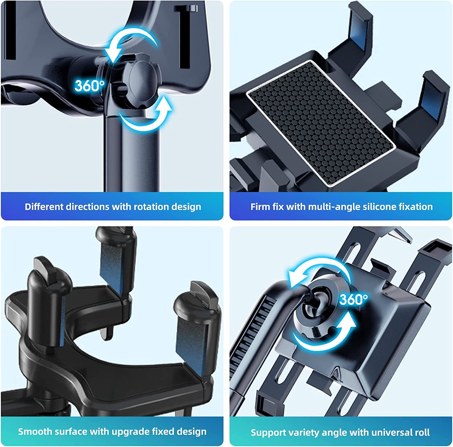 Sounce 360° Rotatable Rearview Mirror Car Phone Holder | Retractable Mount for All Phones