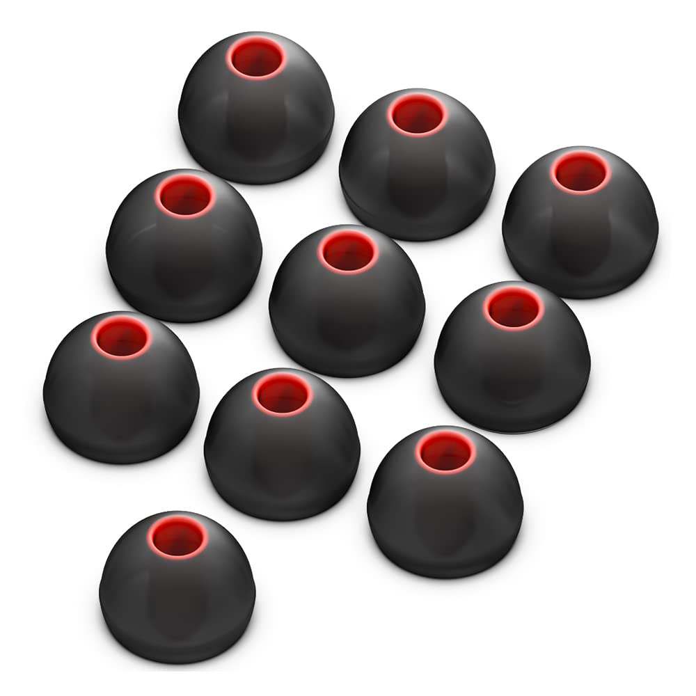 Sounce 10-Piece (5 Pairs) Medium Earbud Tips – Silicone Replacement Earphone Covers for 3.8mm–4.2mm Inner Hole – Noise-Isolating, Universal Fit
