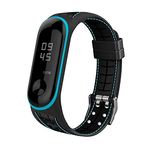 Sounce Adjustable Xiaomi Mi Band 3/ Mi Band 4 Watch Silicone Strap Band (Not Compatible with Mi Band 1/2)