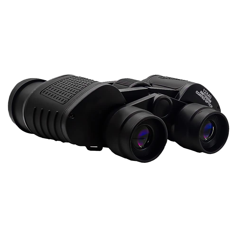 Sounce Binocular for Long Distance | Professional Adults Telescopic Durbin for Bird Watching Trekking Sports | Zoom-12x40 | Range-15000M | Adjustable Lens for Clear Vision | Hanging Neck Strip (Black)