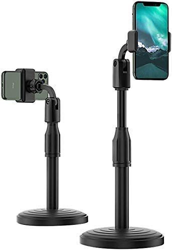 Sounce Phone Stand Height Angle Adjustable Cell Phone Stand Phone Holder for Desk Compatible with OnePlus Redmi Samsung Mi Oppo Vivo iPhone12 Mini 11 Pro Xs Xr X 8 7 Plus, All Smartphones (Black)