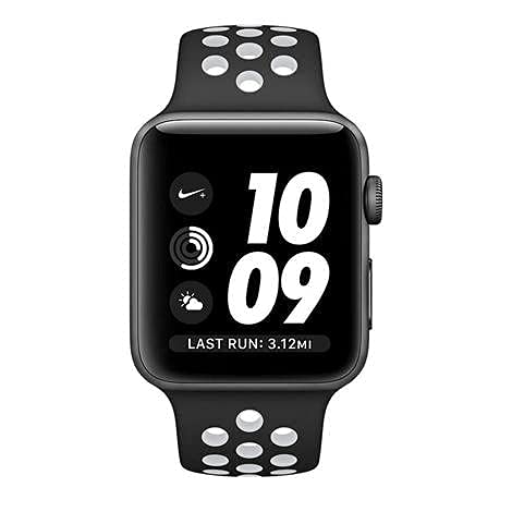 Sounce Sports Strap Compatible for Watch Band 42mm 44mm 45mm Adjustable Silicone Wristband Sport Loop for Watch Series 7/6/5/4/3/2/1, SE - Black-White
