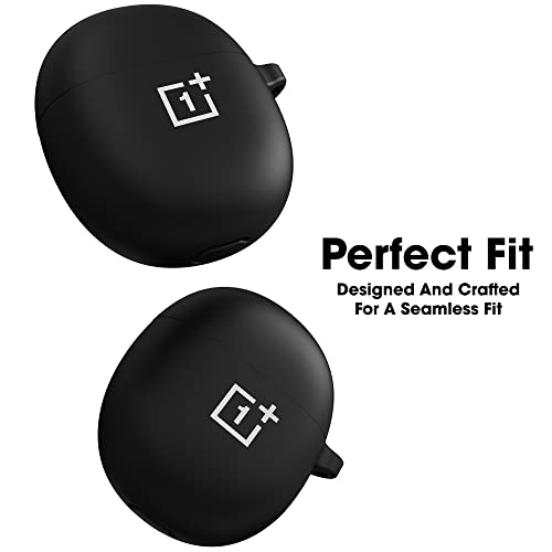 Sounce Earphone Case Cover Compatible with OnePlus Nord Buds CE, Soft Silicone Skin Case Cover Shock-Absorbing Protective Case with Keychain [Front LED Visible]