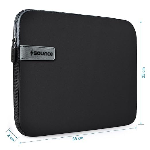 Sounce Protective Laptop Bag Sleeve fits Upto 13.3" Wrinkle Free, Padded, Water Resistant Light Neoprene case Cover Pouch, Compatible for All Notebooks Such as Mac Book Pro (13.3 inch)