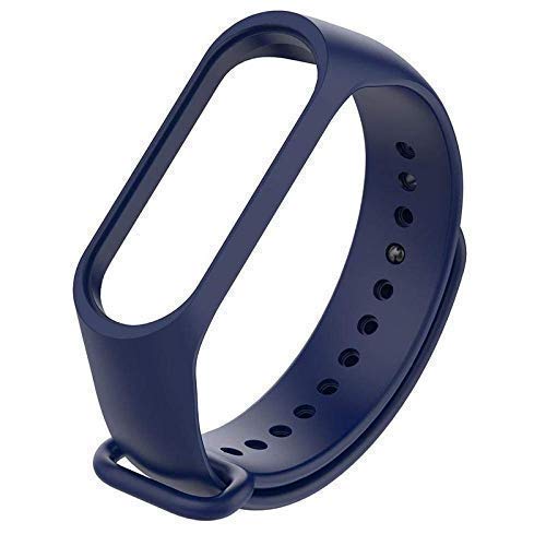Sounce Premium Silicone Adjustable Watch Band Waterproof, Durable, Comfortable, Sporty Strap Replacement Lightweight for Xiaomi Mi Band 5/ Mi Band 6 (Not Compatible For Mi Band 1/2/3/4)-(Black & Blue)