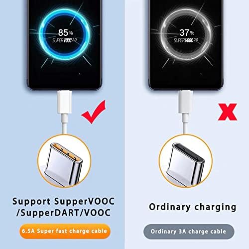 Sounce Realme 65W Super Vooc Charge, Data Sync Fast Charging Type-C Cable Compatible for Realme XT, Realme XT 730G, Realme X2, Realme C12, Realme 6 Pro, Realme Narzo 20A, Realme 7, Realme 7 Pro