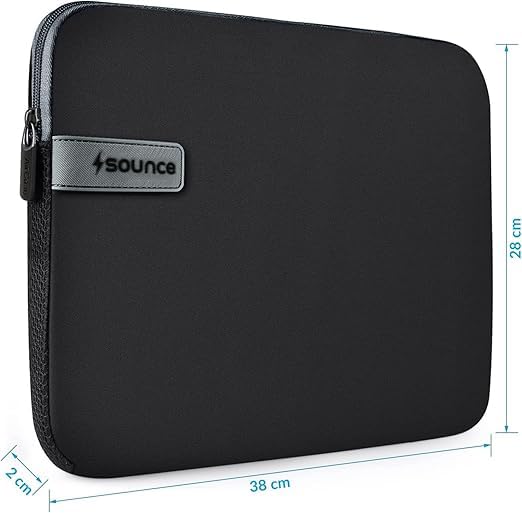 Sounce Protective Laptop Bag Sleeve fits Upto 14.1" Wrinkle Free, Padded, Water Resistant Light Neoprene case Cover Pouch, Compatible for All Notebooks Such as Mac Book Pro (14.1 inch)