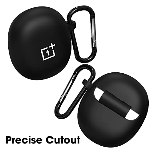 Sounce Earphone Case Cover Compatible with OnePlus Nord Buds CE, Soft Silicone Skin Case Cover Shock-Absorbing Protective Case with Keychain [Front LED Visible]