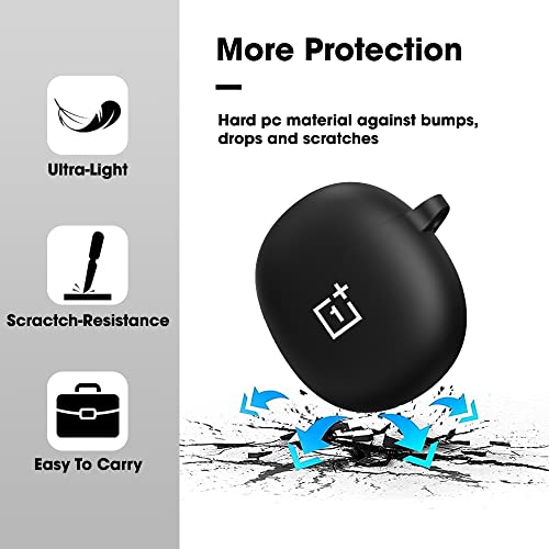 Sounce Earphone Case Cover Compatible with OnePlus Nord Buds CE, Soft Silicone Skin Case Cover Shock-Absorbing Protective Case with Keychain [Front LED Visible]