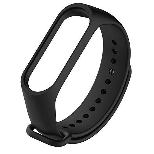 Sounce Premium Silicone Adjustable Watch Band Waterproof, Durable, Comfortable, Sporty Strap Replacement Lightweight for Xiaomi Mi Band 5/ Mi Band 6 (Not Compatible For Mi Band 1/2/3/4)-(Black & Blue)
