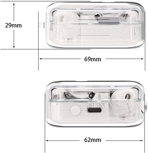 Sounce Earbud Case for Nothing Ear Case - Clear Silicone Earbud Case Cover for Nothing Ear 1, Protective Case Compatible with Nothing Ear 1, Dustproof Shockproof Earbuds Case for Nothing Ear 1