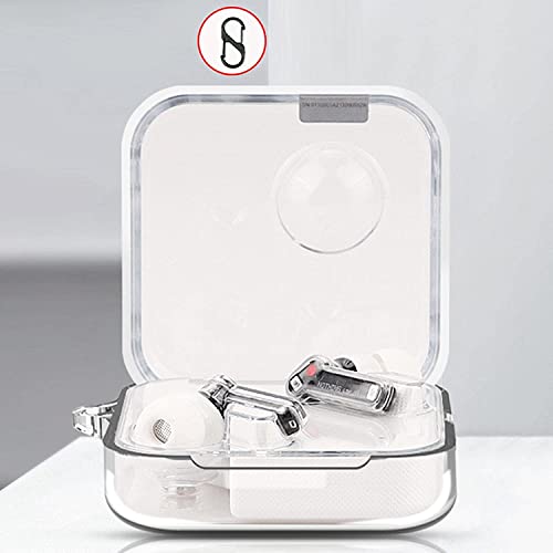 Sounce Earbud Case for Nothing Ear Case - Clear Silicone Earbud Case Cover for Nothing Ear 1, Protective Case Compatible with Nothing Ear 1, Dustproof Shockproof Earbuds Case for Nothing Ear 1