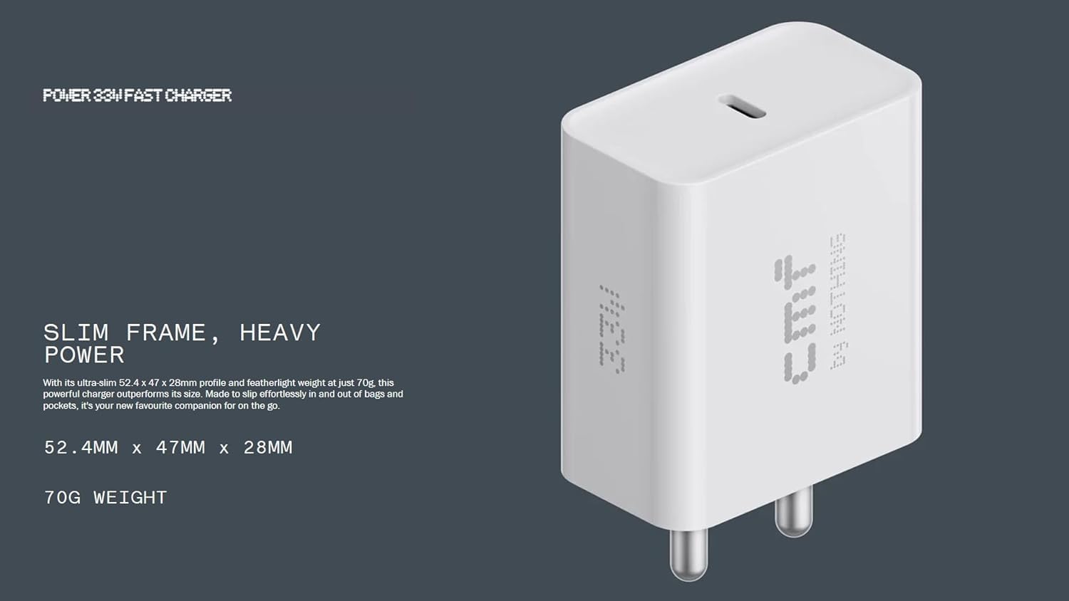 33W USB Type-C Fast Charger by Sounce | CMF-Inspired Power Adapter for CMF Phone & Compatible with Nothing Phone 1, 2, 2a, Tablet & More