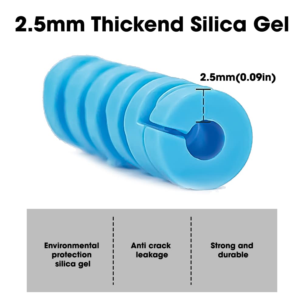 Sounce Spiral Charger 12 Pcs Cable Protector Data Cable Saver Charging Cord Protective Cable Cover Headphone MacBook Laptop Earphone Cell Phone Set of 3