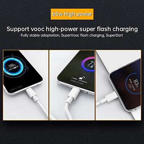 Sounce Realme 65W Super Vooc Charge, Data Sync Fast Charging Type-C Cable Compatible for Realme XT, Realme XT 730G, Realme X2, Realme C12, Realme 6 Pro, Realme Narzo 20A, Realme 7, Realme 7 Pro