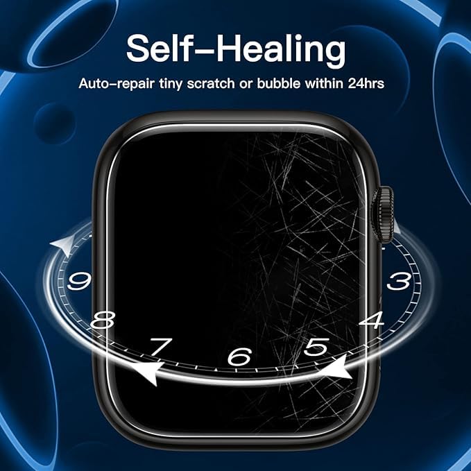 Sounce Screen Guard Protector for Apple Watch Series 9 8 7 Screen Protective Guard with Edge to Edge Full Screen Coverage Compatible with iWatch 45mm - Transparent