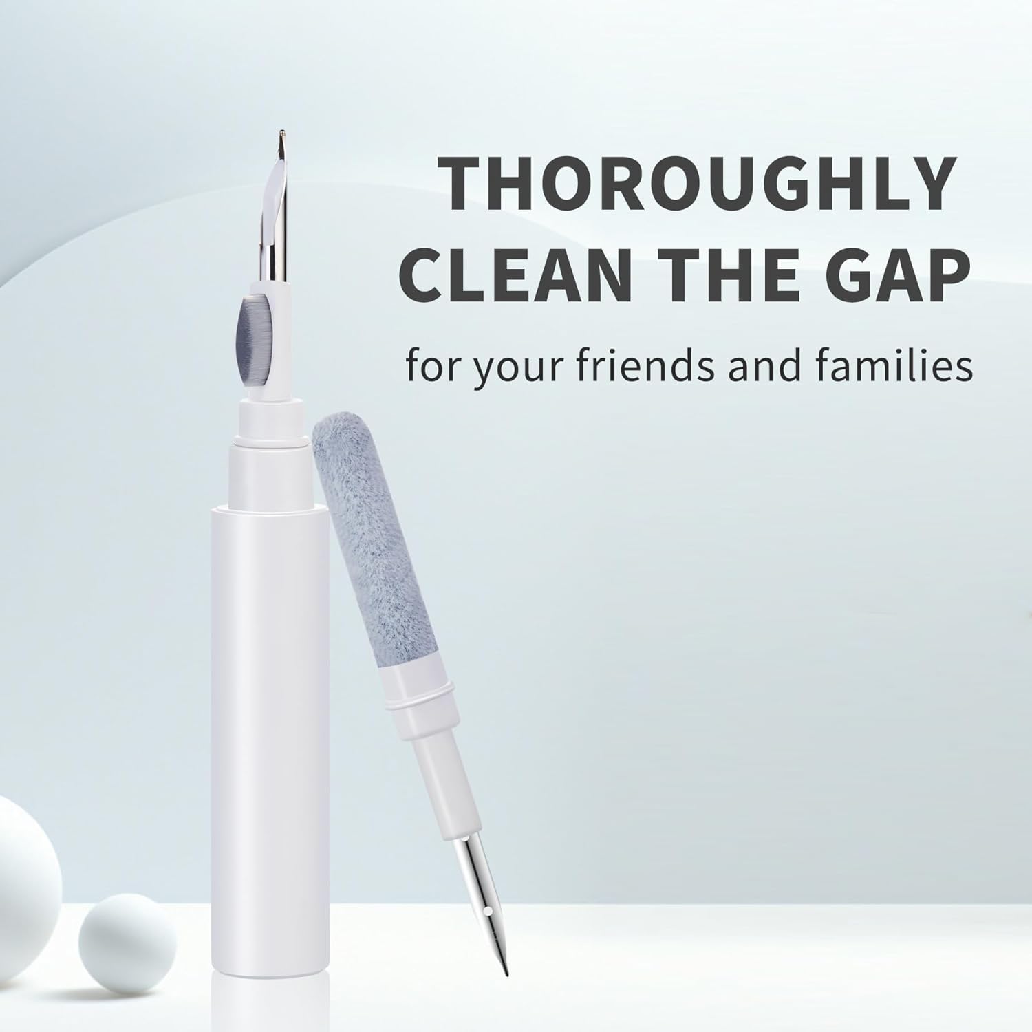 Sounce Earphone Cleaning Pen for Airpods, 4-in-1 Soft Brush Cleaning kit, Compatible with AirPods Pro, AirPods 3 Case Cleaner Tool Kit Set - White