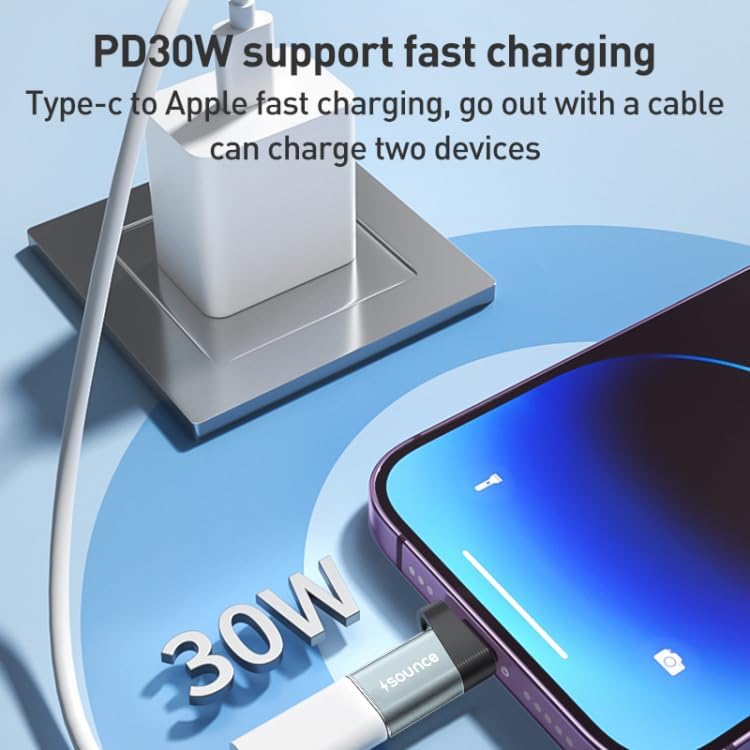 Sounce Type C to Lightning OTG Connector – High-Speed Data & Charging Adapter for All iOS Devices – Black