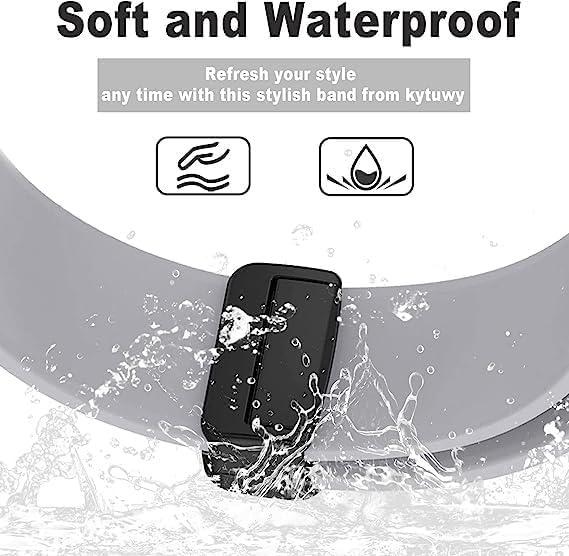 Sounce Silicone 22mm Replacement Band Strap with Folding Magnetic Lock Compatible with Boat, Fire Boltt, Noise, Dizo, Beatxp, Fast-Track, Ptron, Amazfit & Other 22mm Watches - Grey