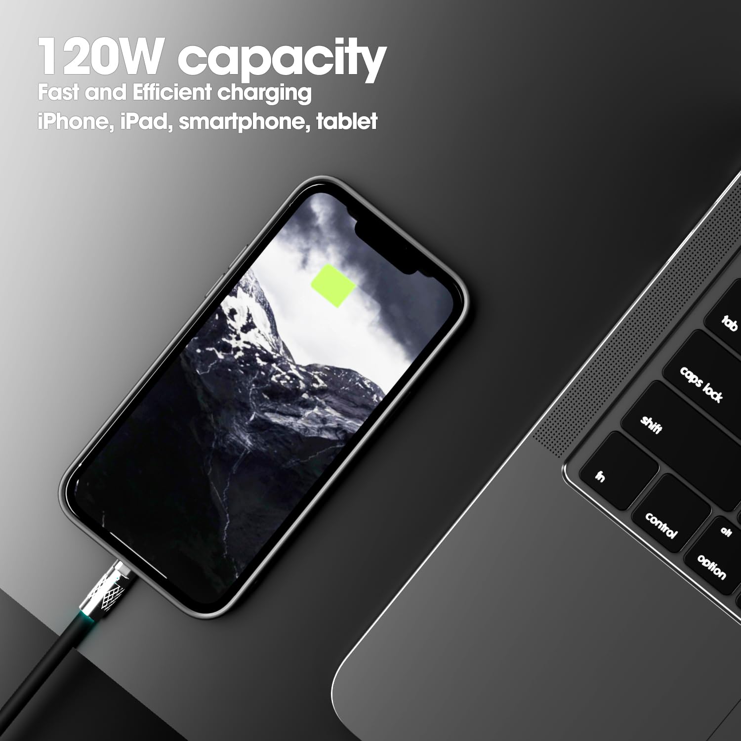 Sounce 3-in-1 120W Fast Charging Cable | USB-C, Lightning, Micro-USB