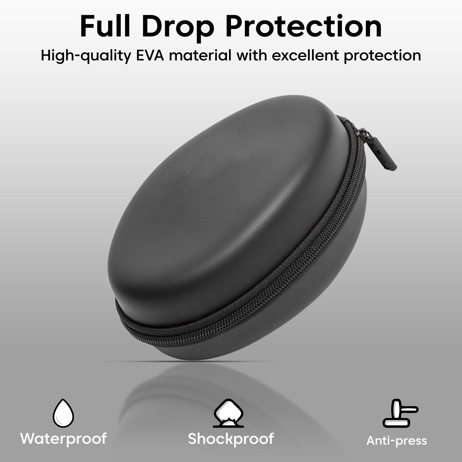 Sounce EVA Portable Storage Box for Earphones & Headphones | Hard Shell Carrying Case for Over-Ear Bluetooth Headset | Shockproof & Water-Resistant Travel Pouch